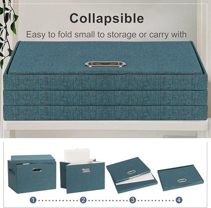 Large 17" 36 Quart Collapsible Stackable Storage Bins - Image 4