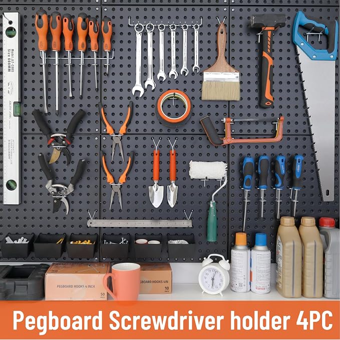 HUHOLE 4PC Pegboard Screwdriver Holder - Image 6