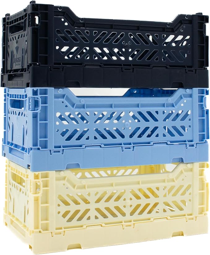 Collapsible Storage Box, Foldable Crate Organizer Bin by LunaCrates