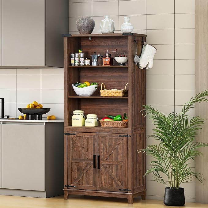 70in Tall Bookshelf 5 Tier Bookcase - Image 7