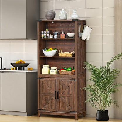 70in Tall Bookshelf 5 Tier Bookcase - Image 7
