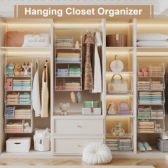 5 Tier Extra Large Closet Hanging Shelves - Image 4
