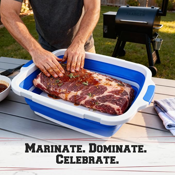 KITCHEN PERFECTION Collapsible XL Smoker & BBQ Prep Tub - Image 4