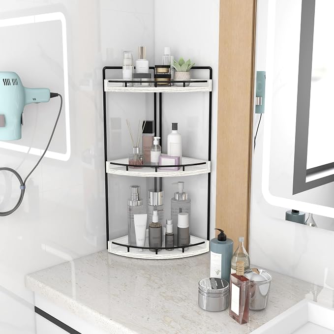 Dorhors Corner Bathroom Organizer Countertop, Vanity Counter Storage Shelf | 3 - Image 2