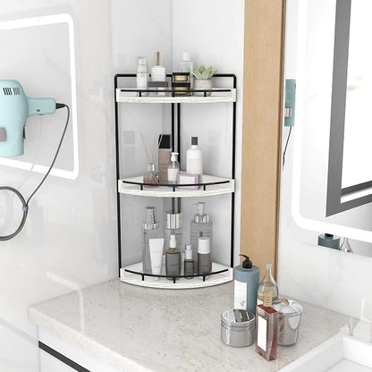 Dorhors Corner Bathroom Organizer Countertop, Vanity Counter Storage Shelf | 3 - Image 2