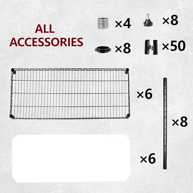 GDFStudio 3-Tier Storage Shelves Set of 2, Adjustable Garage Storage Racks - Image 7