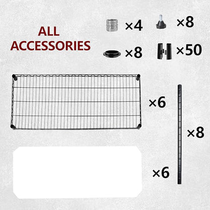 GDFStudio 3-Tier Storage Shelves Set of 2, Adjustable Garage Storage Racks - Image 7