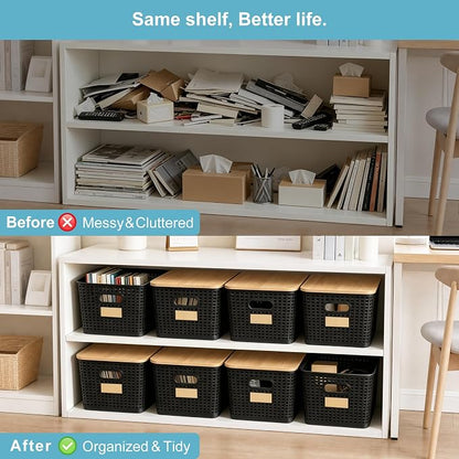 Bagnizer 2 Pack Tall Plastic Storage Bins - Image 7