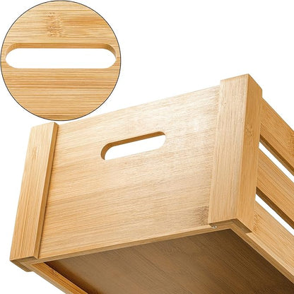 Lawei Set of 3 Bamboo Nesting Crates - Image 3