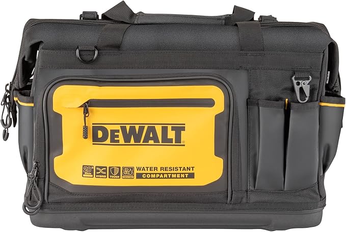 DEWALT Tool Bag, Water Resistant, Hard Bottom, Professional Tool Tote by Unknown