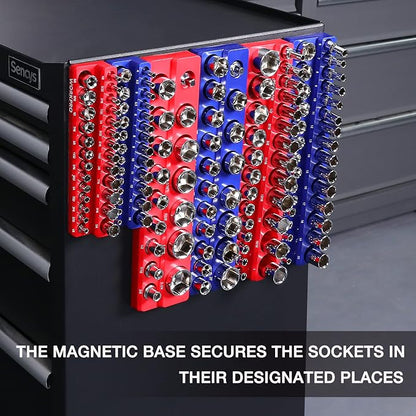 WORKPRO Magnetic Socket Organizer Set, 6-Piece Socket Holder Set Includes 1/4" - Image 7