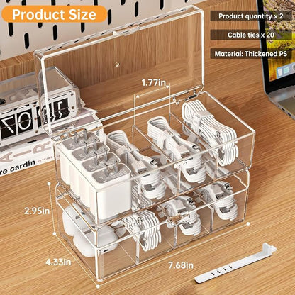2 Pack Cable Organizer Box - Image 7