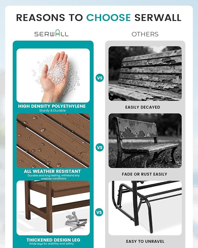SERWALL HDPE Outdoor Bench - Image 9