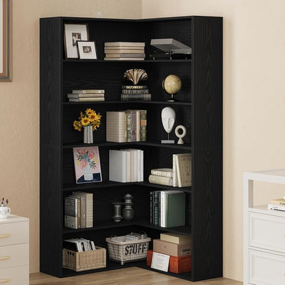 ANCTOR Corner Bookshelf, 6 Tiers Corner Bookcases - Image 7