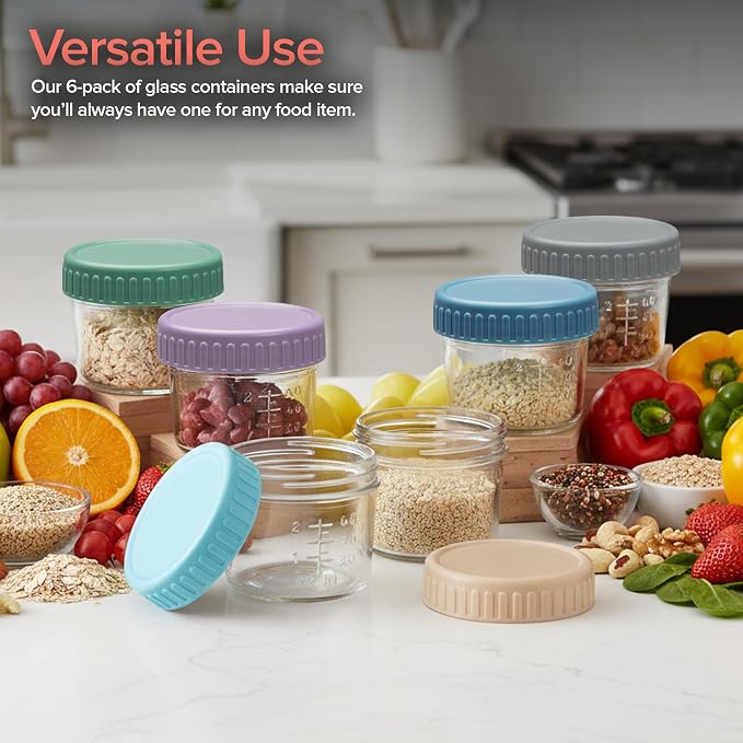Stock Your Home Glass Bariatric Portion Control Containers, 4 oz Mini Food - Image 5