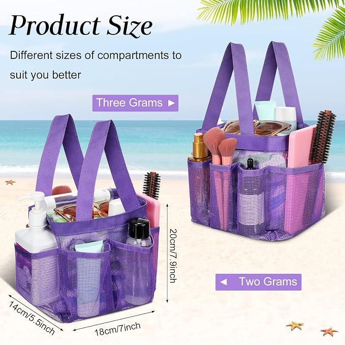 Hillban 4 Pcs Mesh Shower Caddy Portable Shower Caddy - Image 2