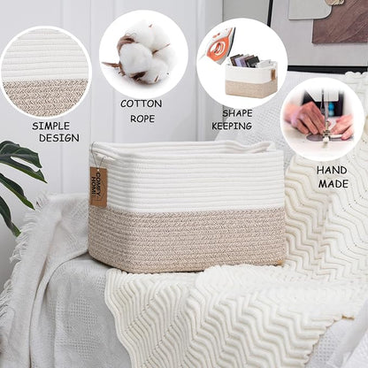 COMFY-HOMI Cotton Rope Woven Basket - Image 6