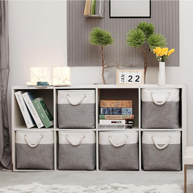 Fabric Storage Bins, 11 inch cube storage bins - Image 6