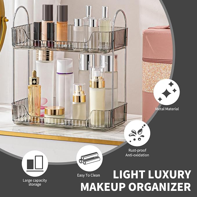 YCIA&DONE Bathroom Organizer Countertop, Makeup Storage, Skincare Cosmetic Tray - Image 5