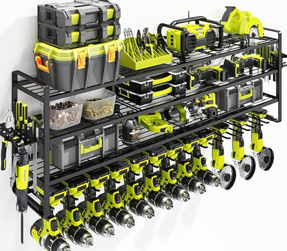 KAFAHOM Large Power Tool Organizer Wall Mount-13 Drill Holder by KAFAHOM