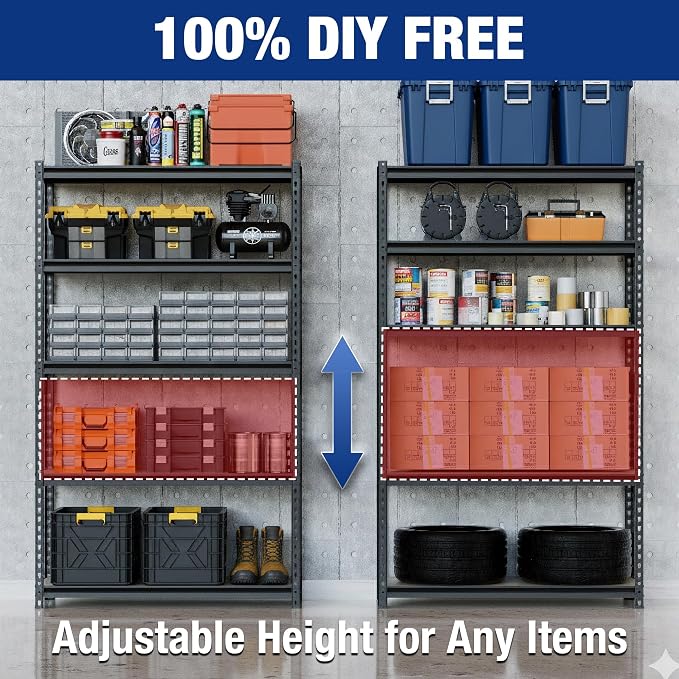 WORKPRO 5-Tier Black Shelving - Image 5