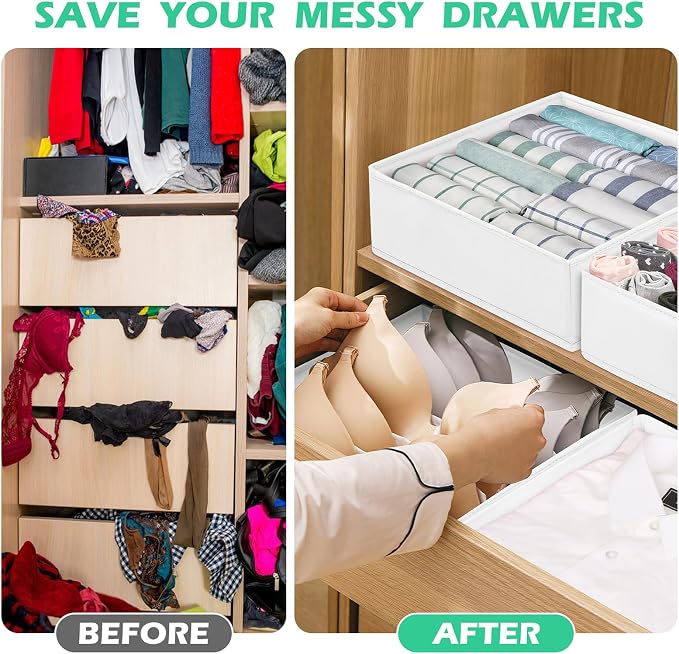 Drawer Clothing Organizer 16-Pack, Fabric Folding Wardrobe Organizer, Can Store - Image 3
