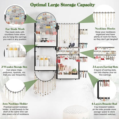 Keebofly Wall Mount Hanging Jewelry Organizer - Image 5