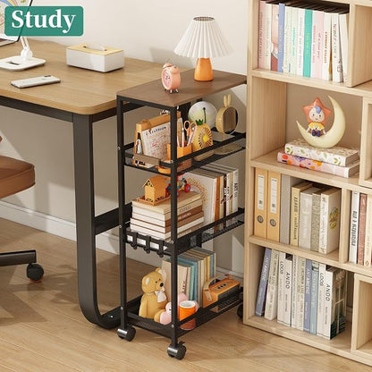 Utility Slim Storage Cart, 4 Tier Rolling Cart - Image 7