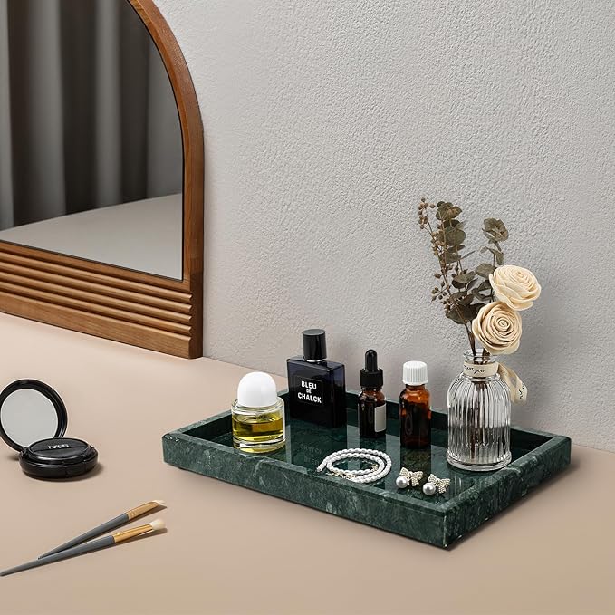 Real Natural Marble Tray for Bathroom, Kitchen and Desktop, Rectangle Genuine - Image 6