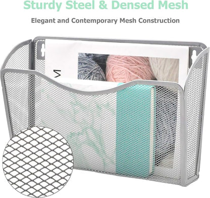 EASEPRES 6 Single Pocket Mesh Hanging File Organizer, Vertical Wall Mounted - Image 4