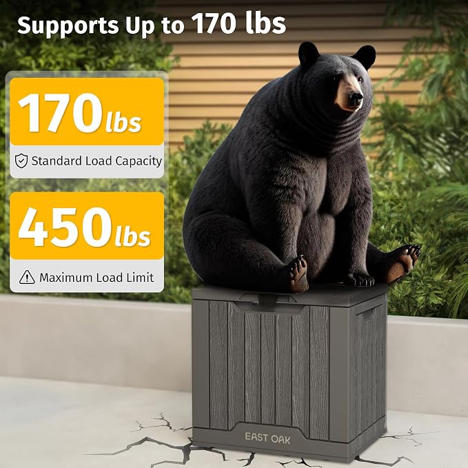 EAST OAK Outdoor Storage Box | 31 Gallon Deck Box Indoor and Outdoor Use | - Image 5