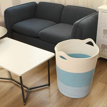 Sea Team Large Size Cotton Rope Woven Storage Basket - Image 2