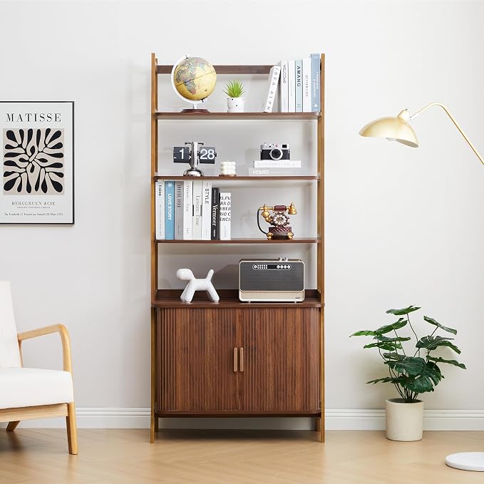 4-Tier Bookshelf, Tall Bookcase - Image 3