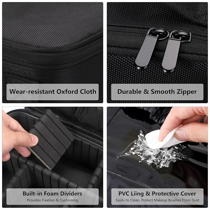 gzcz Travel Makeup Bag, Portable Makeup Case - Image 4