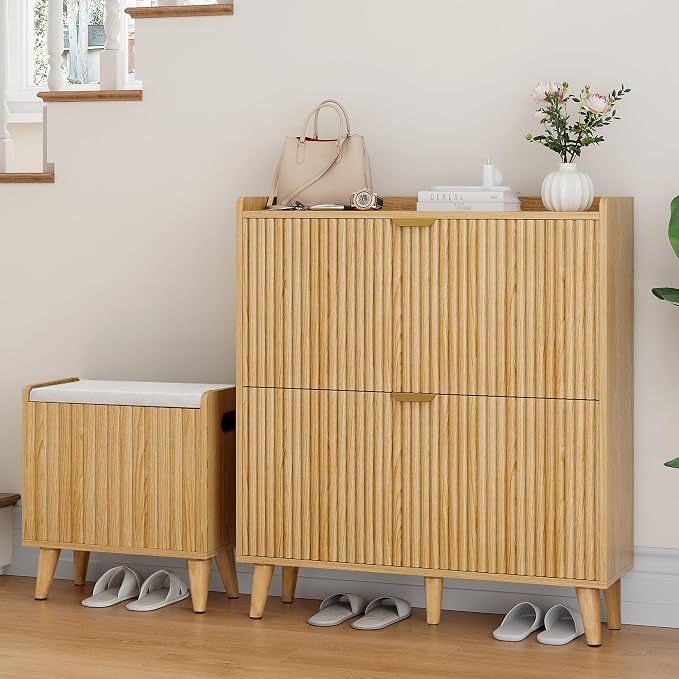 Pipleo Fluted Shoe Cabinet - Image 3