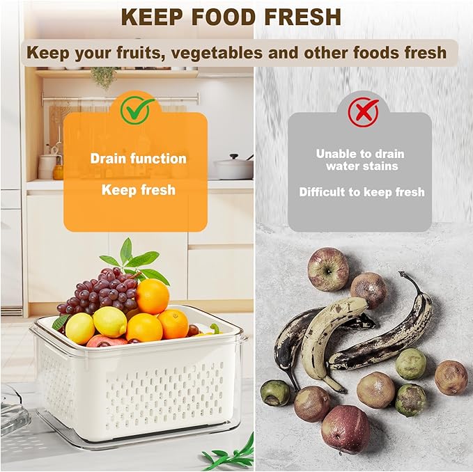 4 Pcs Fruit Storage Containers for Fridge - Image 4