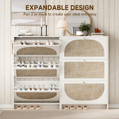 Nicetree Shoe Cabinet Storage for Entryway Slim 9.5" Freestanding Floor Base - Image 8
