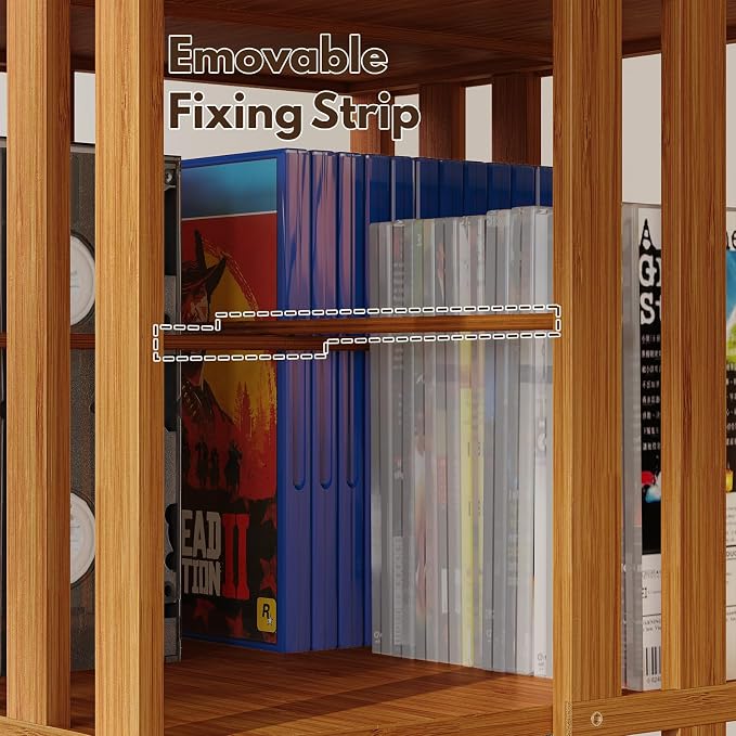 XIMN 360° Rotating Bamboo CD/DVD Shelf - Image 7