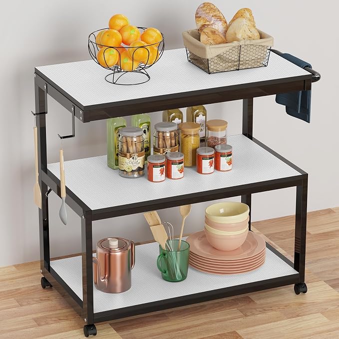 White Shelf Liners for Kitchen Cabinets Non Adhesive Drawer Liner for Bathroom - Image 5