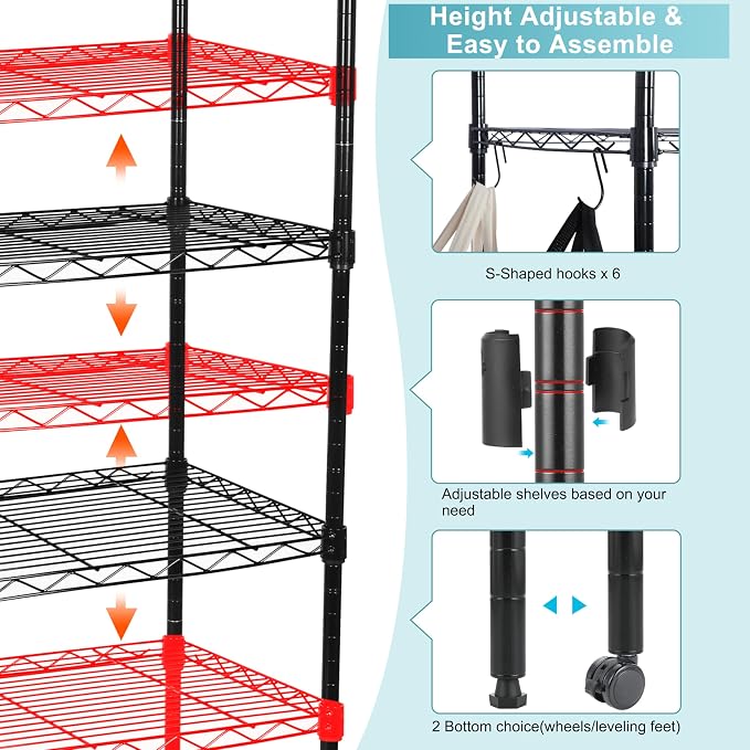 Whitmor 6 Tier Storage Shelves, Heavy Duty - Image 5
