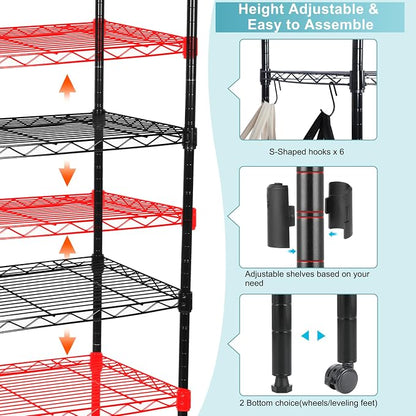 Whitmor 6 Tier Storage Shelves, Heavy Duty - Image 5