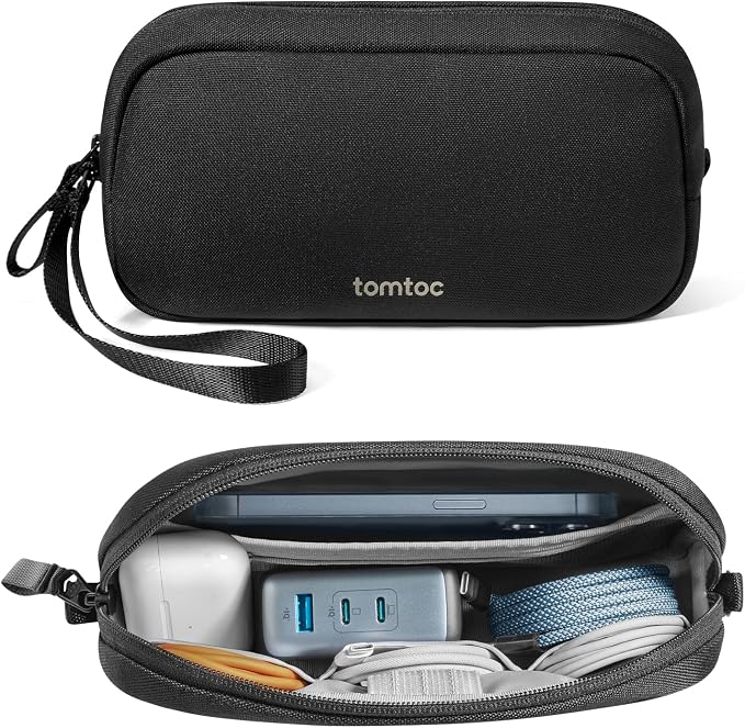 tomtoc Electronics Organizer Travel Case, Water Resistant Travel Bag Cable by tomtoc