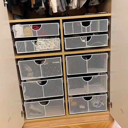 Pull Out Closet Drawer for Clothes | Sliding Wire Basket for Wardrobe Cabinets by Unknown