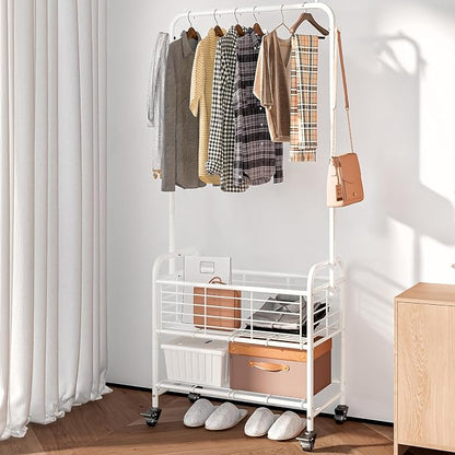 SUOERNUO Laundry Basket with Wheels Rolling Laundry Hamper Laundry Sorter Cart - Image 2