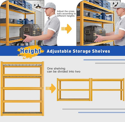 REIBII Storage Shelves 40''W Garage Shelving Heavy Duty Metal Shelving 2000LBS - Image 7