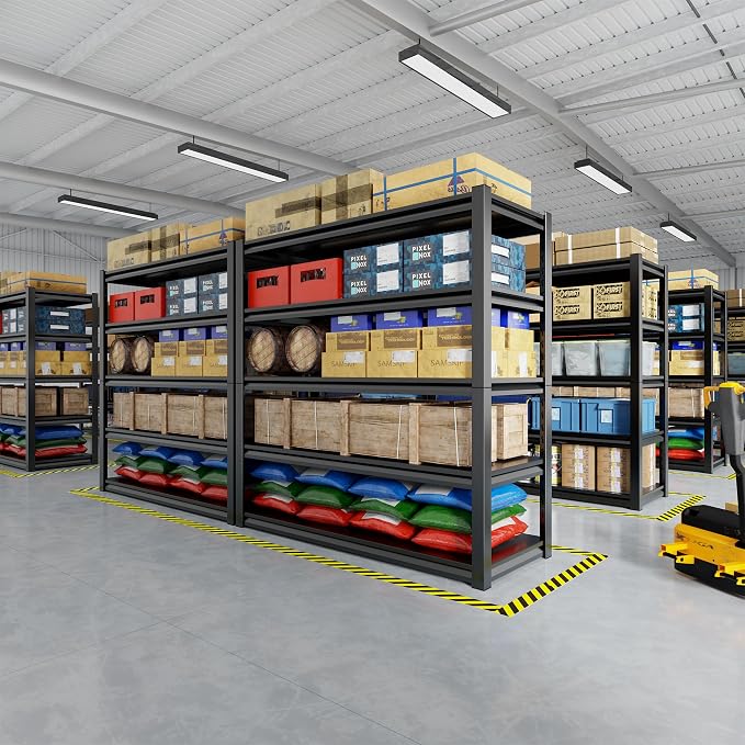 59" W Storage Shelves 2500LBS Garage Shelving Heavy Duty 5 Tier Adjustable - Image 2