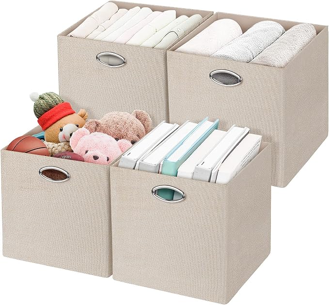 Posprica Storage Cubes, 12×12 Storage Bins, Fabric Drawers Organizer Basket by Posprica