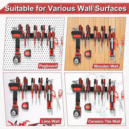 Metal Screwdriver Organizer, Wall Mount Plier Organizer Hammer Holder, Hand - Image 6