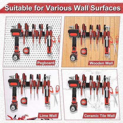 2Pcs Metal Screwdriver Organizer, Wall Mount Plier Organizer Hammer Holder - Image 7