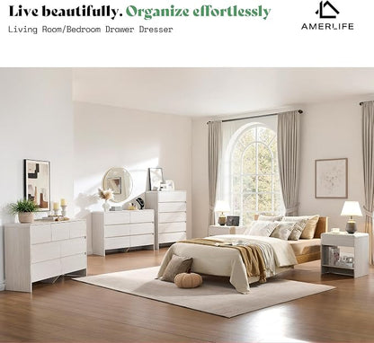AMERLIFE 5 Drawer Dresser for Bedroom, Anti-Tip Kit, Wood Cabinet Organizer for - Image 8